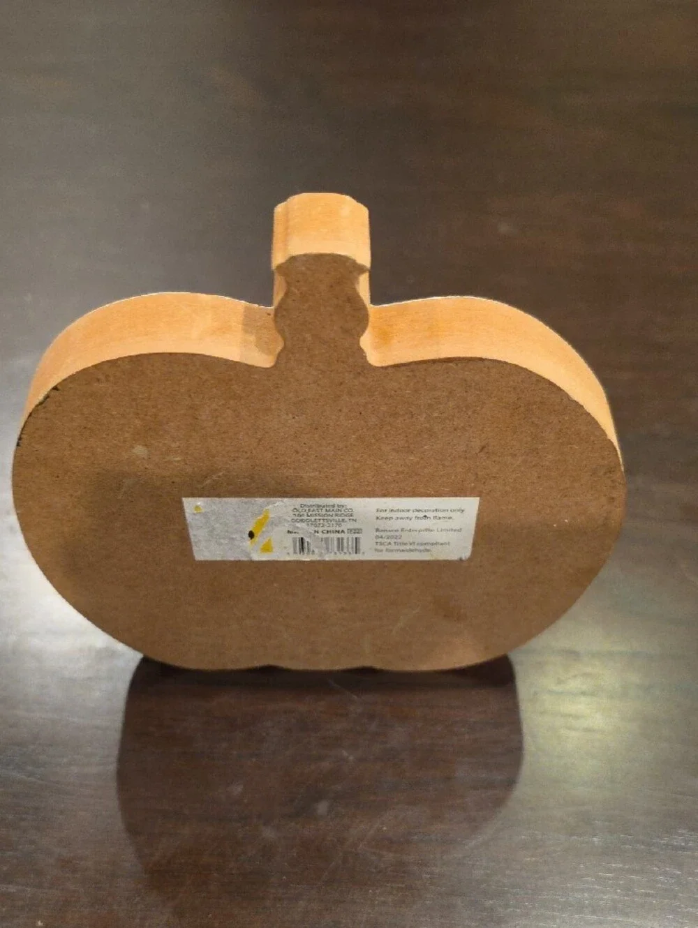 Rustic White Pumpkin Sign with Orange 'Pumpkins' Label - Home Decor